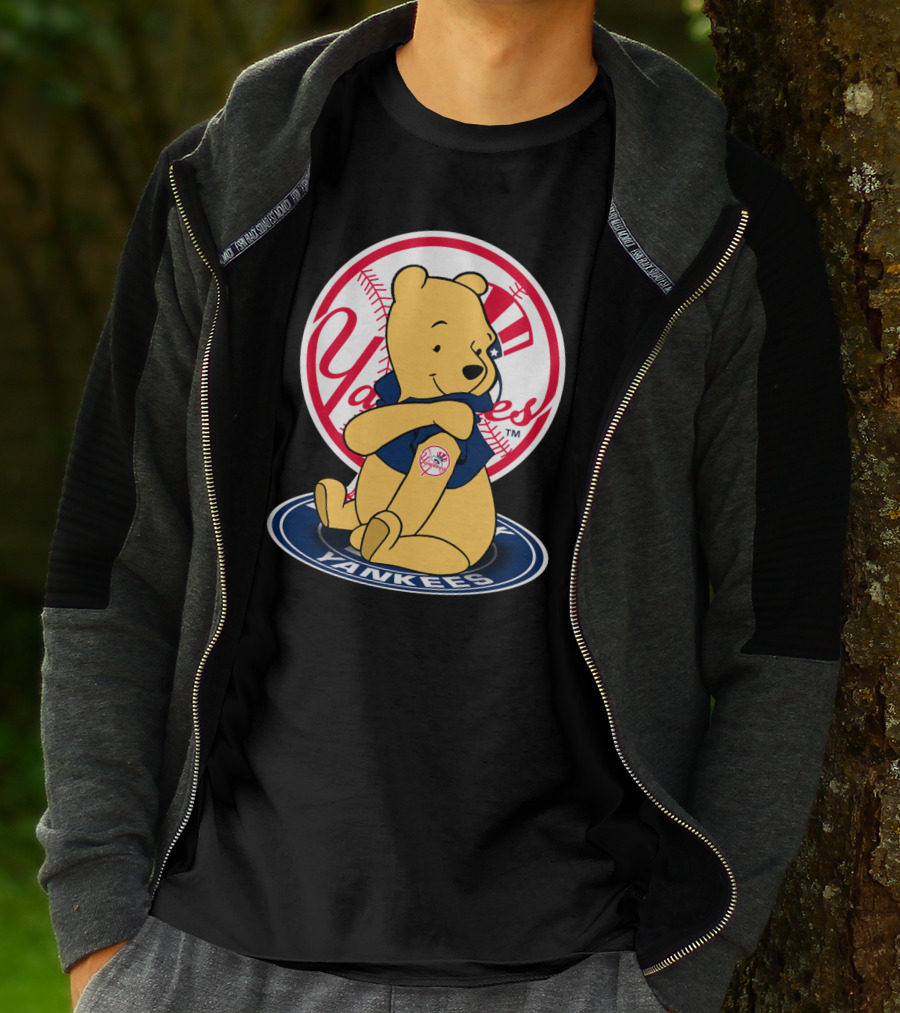 Yankees Pooh Bear Baseball Mashup T-Shirt