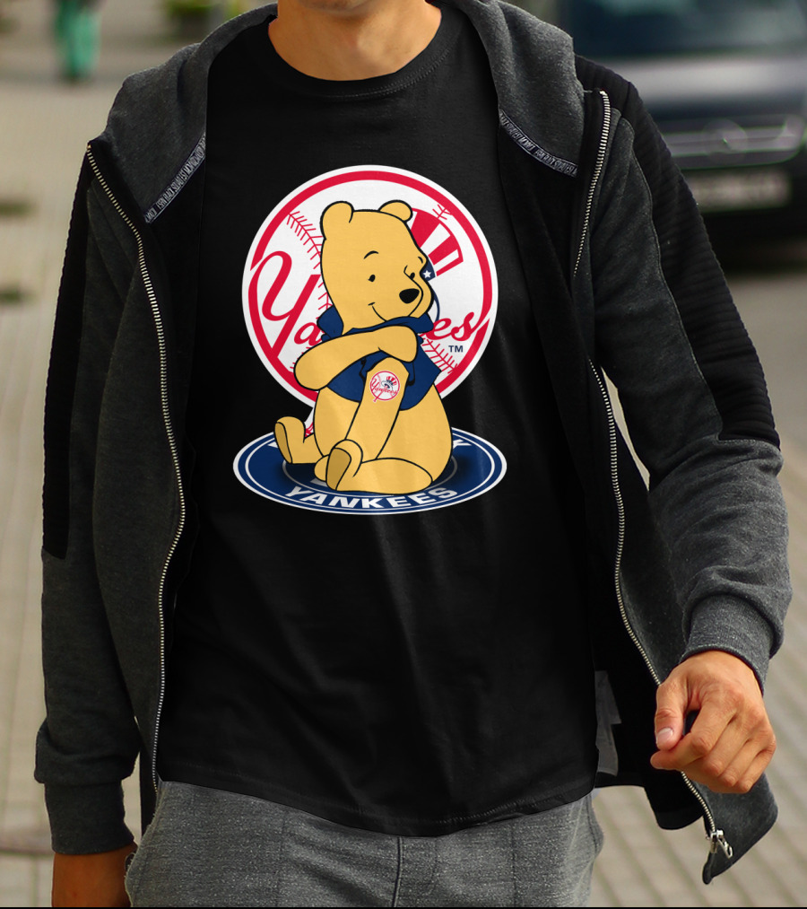 Yankees Pooh Bear Baseball Mashup T-Shirt