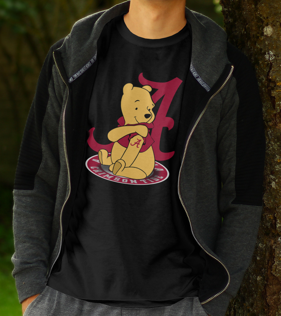 Pooh With Alabama Crimson Tide T-Shirt