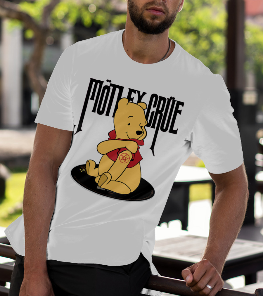 Mötley Crüe Pooh Bear Pentagram Tattoo T-Shirt