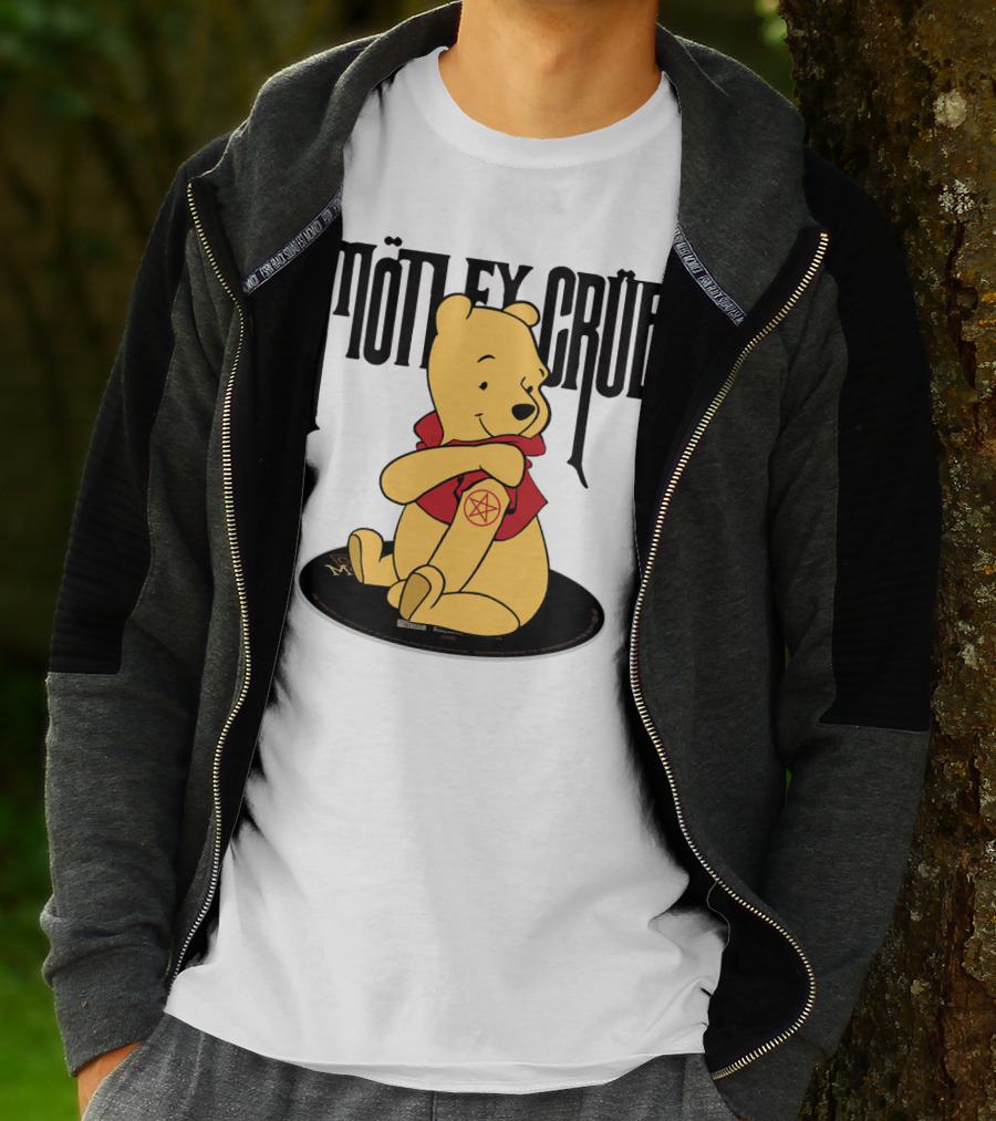 Mötley Crüe Pooh Bear Pentagram Tattoo T-Shirt