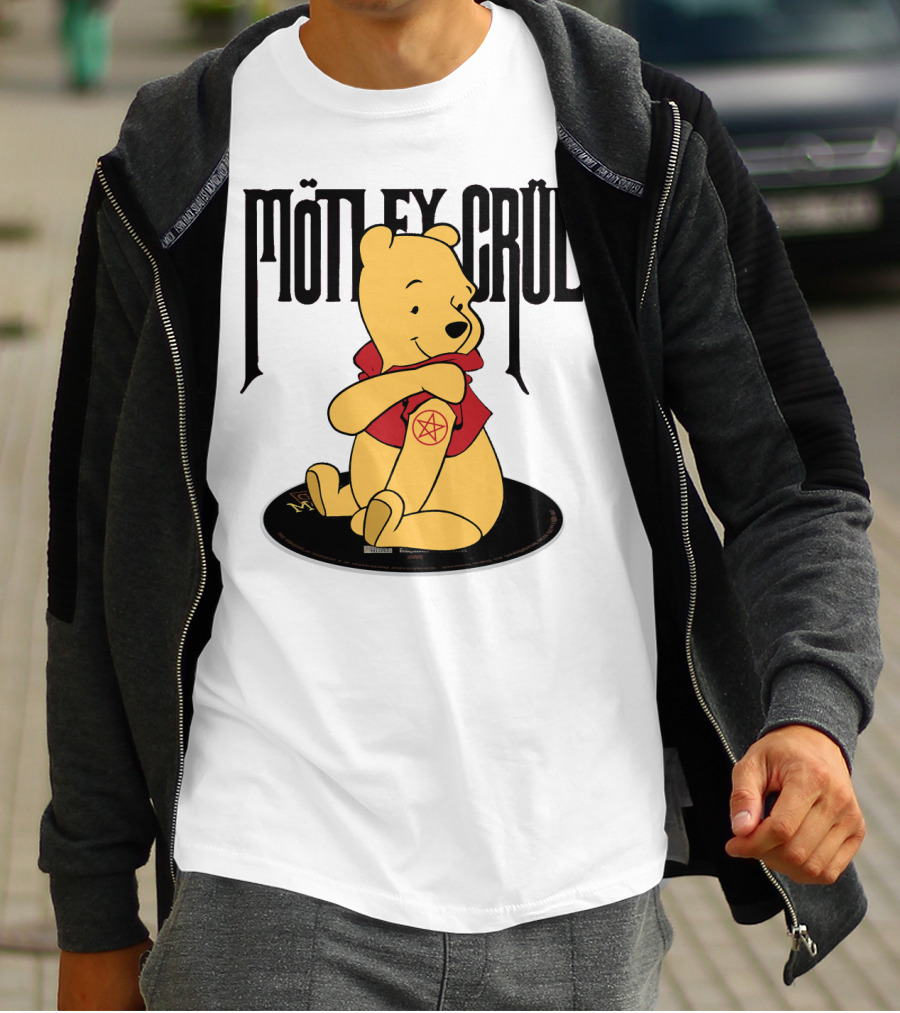 Mötley Crüe Pooh Bear Pentagram Tattoo T-Shirt