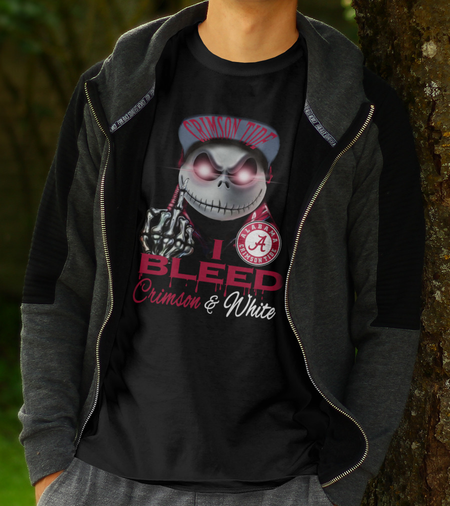 I Bleed Crimson Tide Alabama Crimson & White T-Shirt