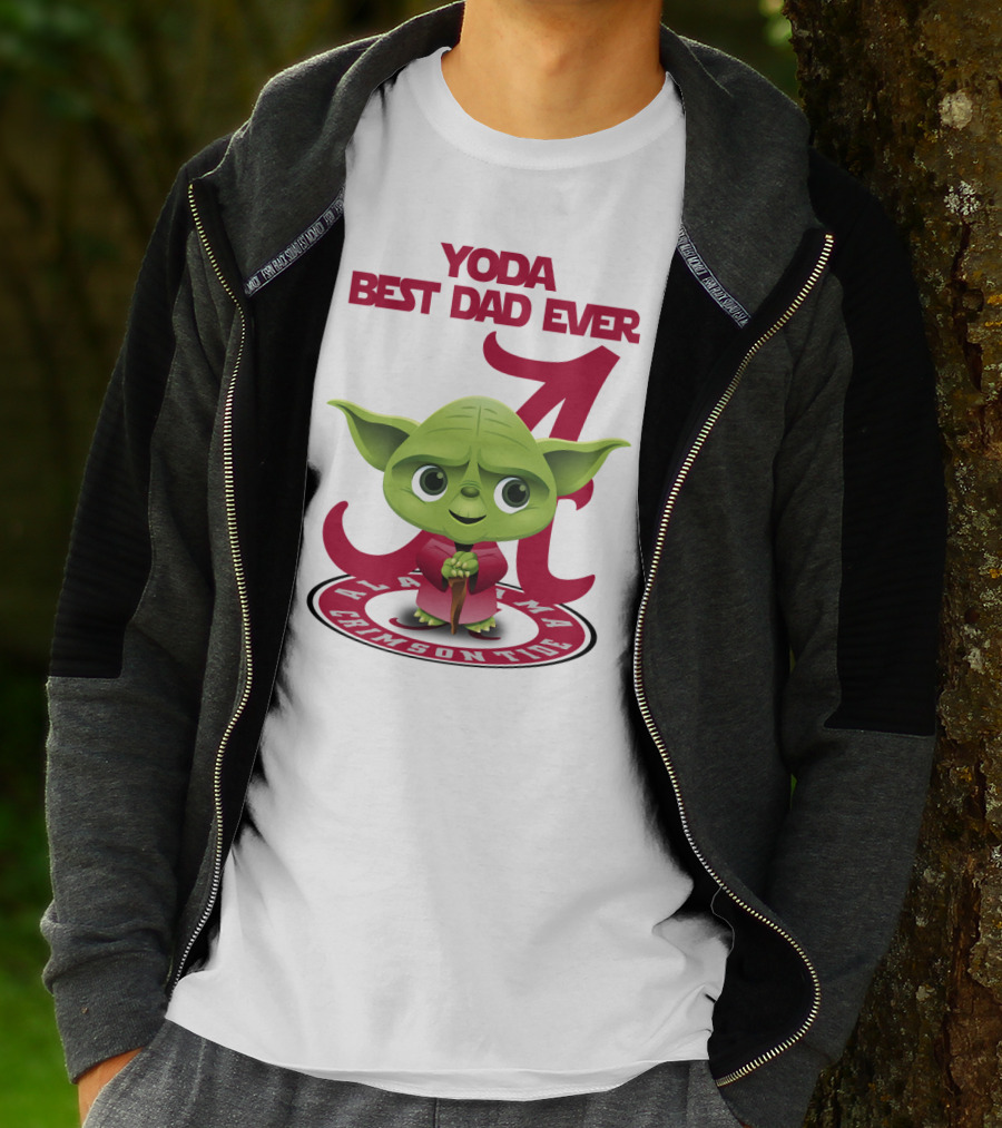 Yoda Best Dad Ever Alabama Crimson Tide T-Shirt
