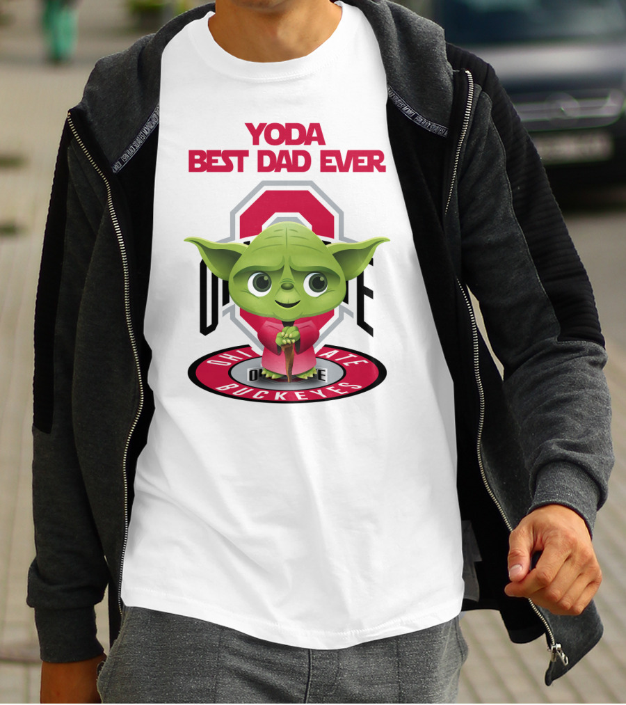 Yoda Best Dad Ever Ohio State Buckeyes T-Shirt