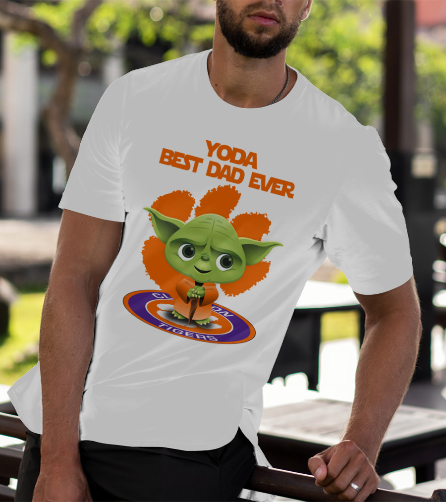 Yoda Best Dad Ever Clemson Tigers T-Shirt