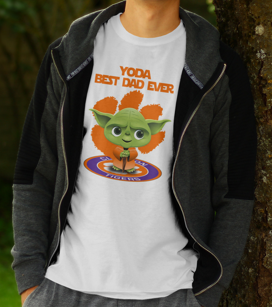 Yoda Best Dad Ever Clemson Tigers T-Shirt