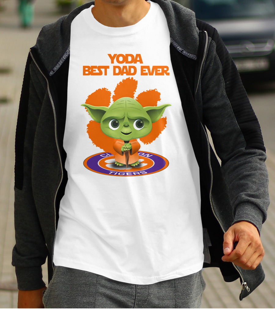 Yoda Best Dad Ever Clemson Tigers T-Shirt