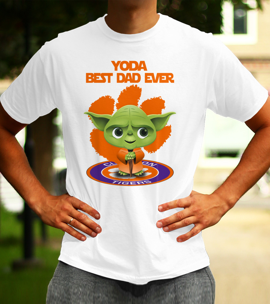 Yoda Best Dad Ever Clemson Tigers T-Shirt