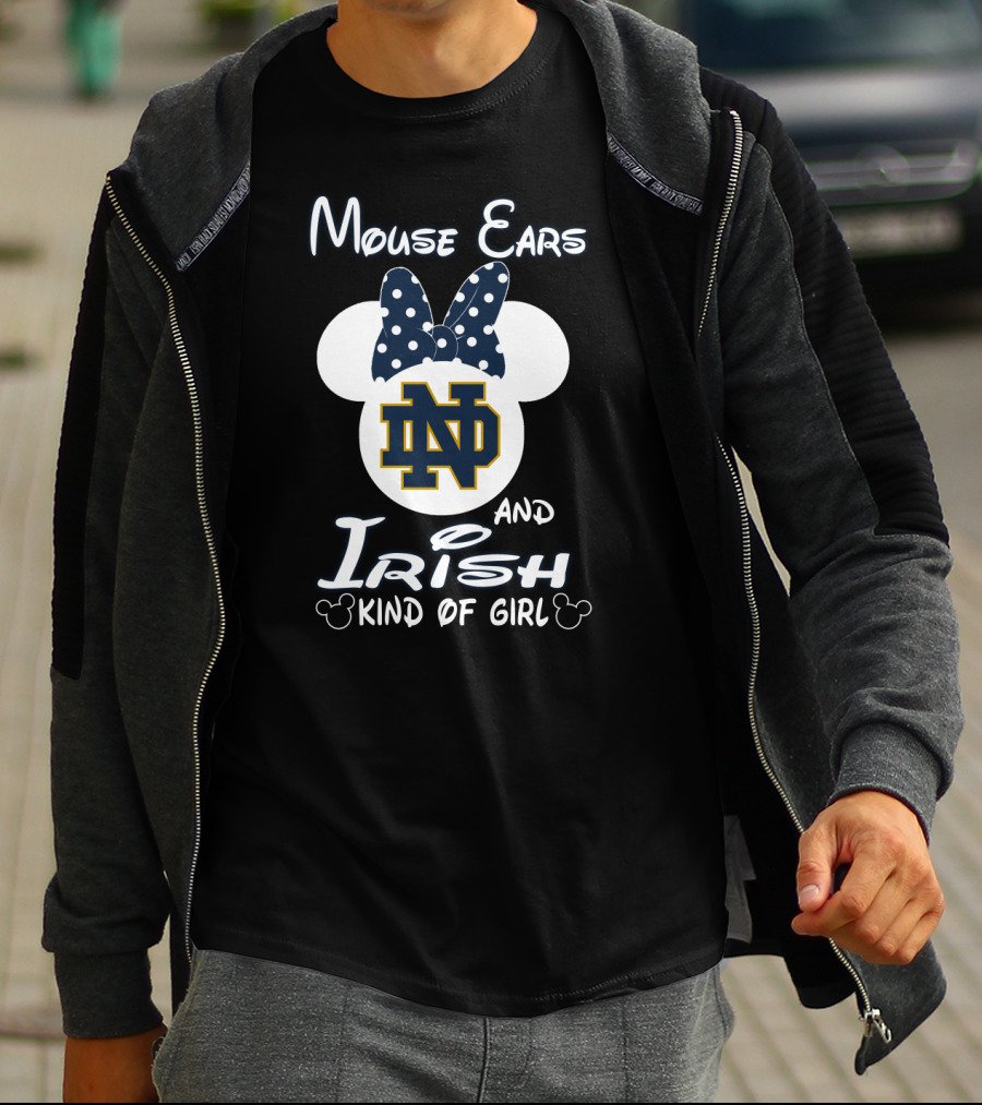 Mouse Ears Notre Dame Irish Kind Of Girl T-Shirt
