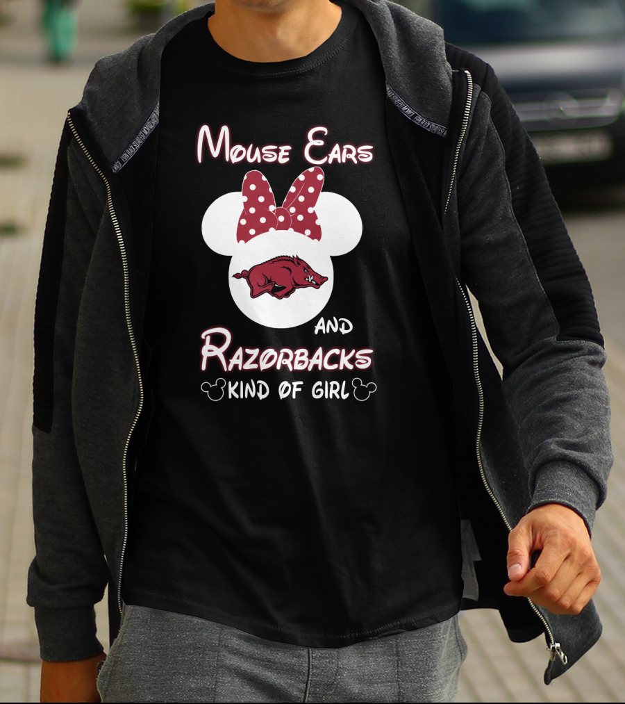 Mouse Ears And Razorbacks Kind Of Girl T-Shirt