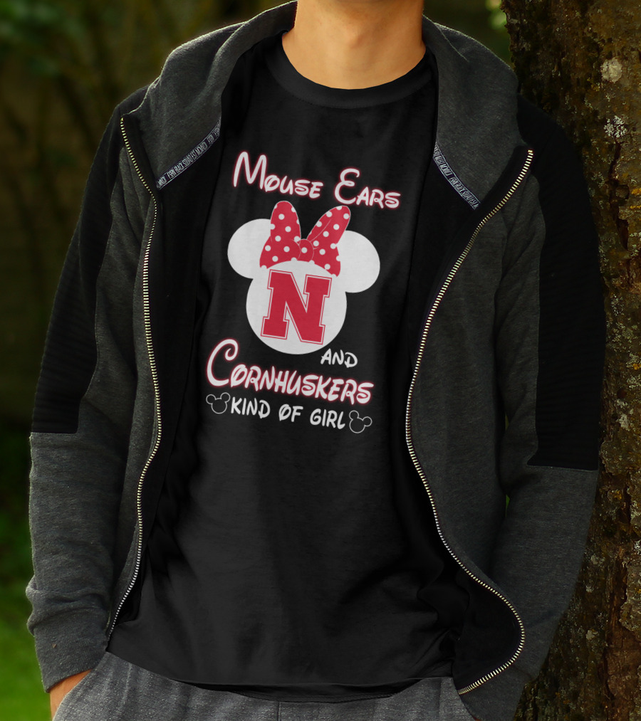 Mouse Ears And Cornhuskers Kind Of Girl Minnie Nebraska T-Shirt
