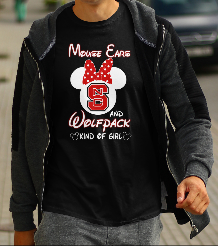 Mouse Ears And Wolfpack Kind Of Girl Nc S T-Shirt