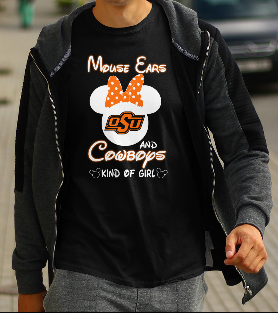 Mouse Ears Osu Cowboys Kind Of Girl T-Shirt