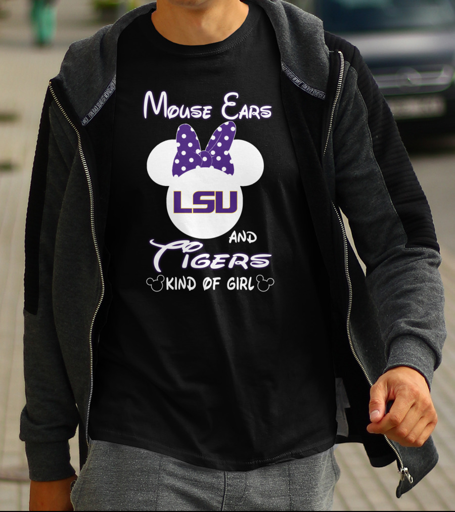 Mouse Ears Lsu Tigers Kind Of Girl T-Shirt