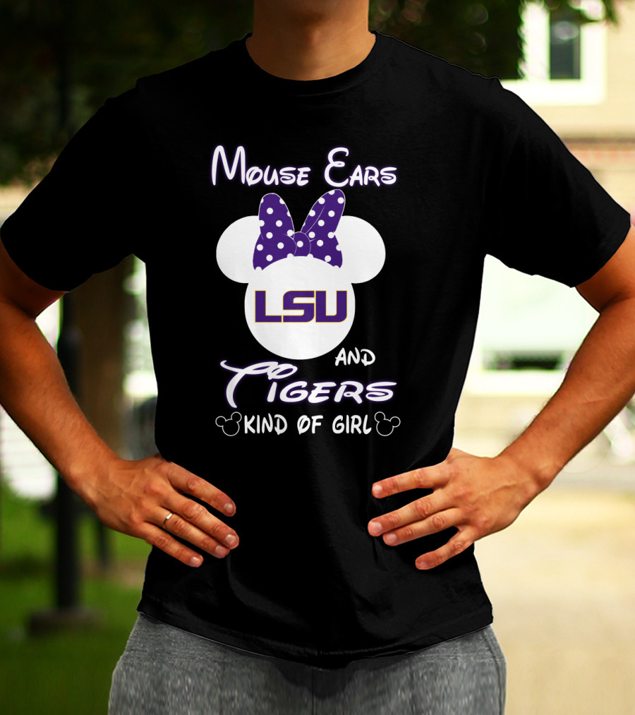 Mouse Ears Lsu Tigers Kind Of Girl T-Shirt