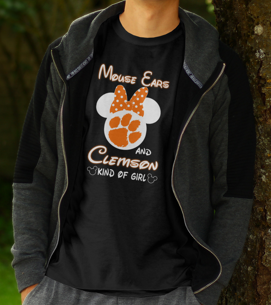 Mouse Ears And Clemson Kind Of Girl T-Shirt