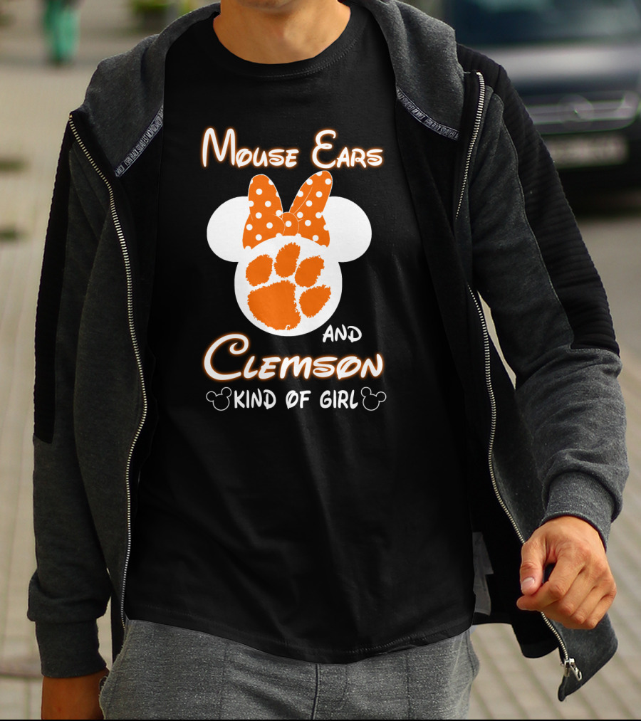 Mouse Ears And Clemson Kind Of Girl T-Shirt