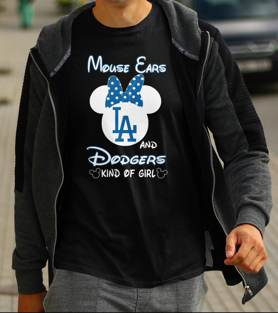 Mouse Ears And Dodgers Kind Of Girl T-Shirt
