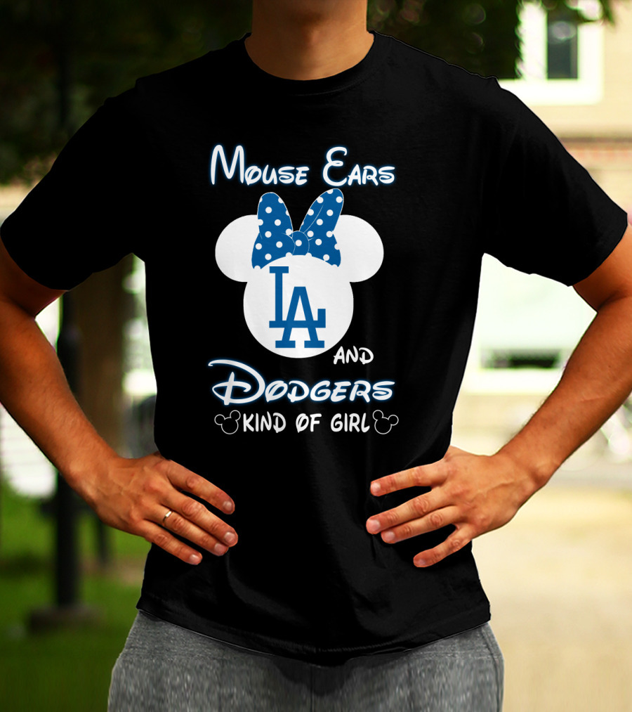 Mouse Ears And Dodgers Kind Of Girl T-Shirt