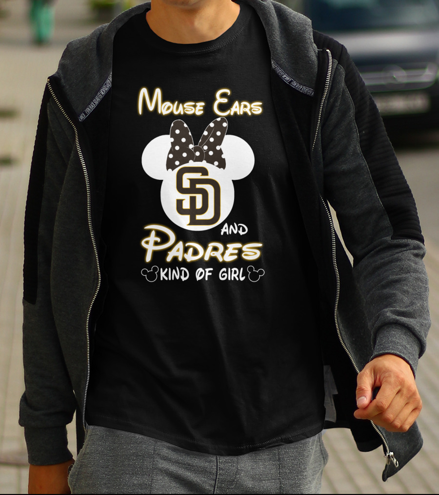 Mouse Ears And Padres Kind Of Girl T-Shirt