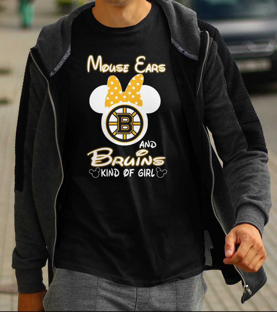 Mouse Ears And Bruins Kind Of Girl T-Shirt