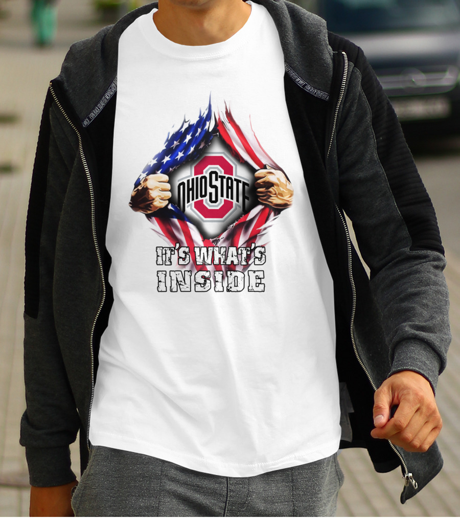 Ohio State It's What's Inside American Flag Ncaa T-Shirt