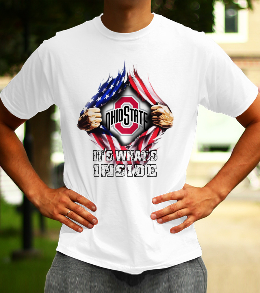 Ohio State It's What's Inside American Flag Ncaa T-Shirt