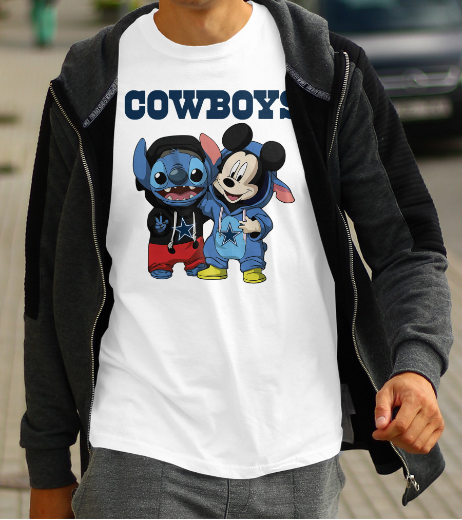 Cowboys Disney Stitch Mickey T-Shirt