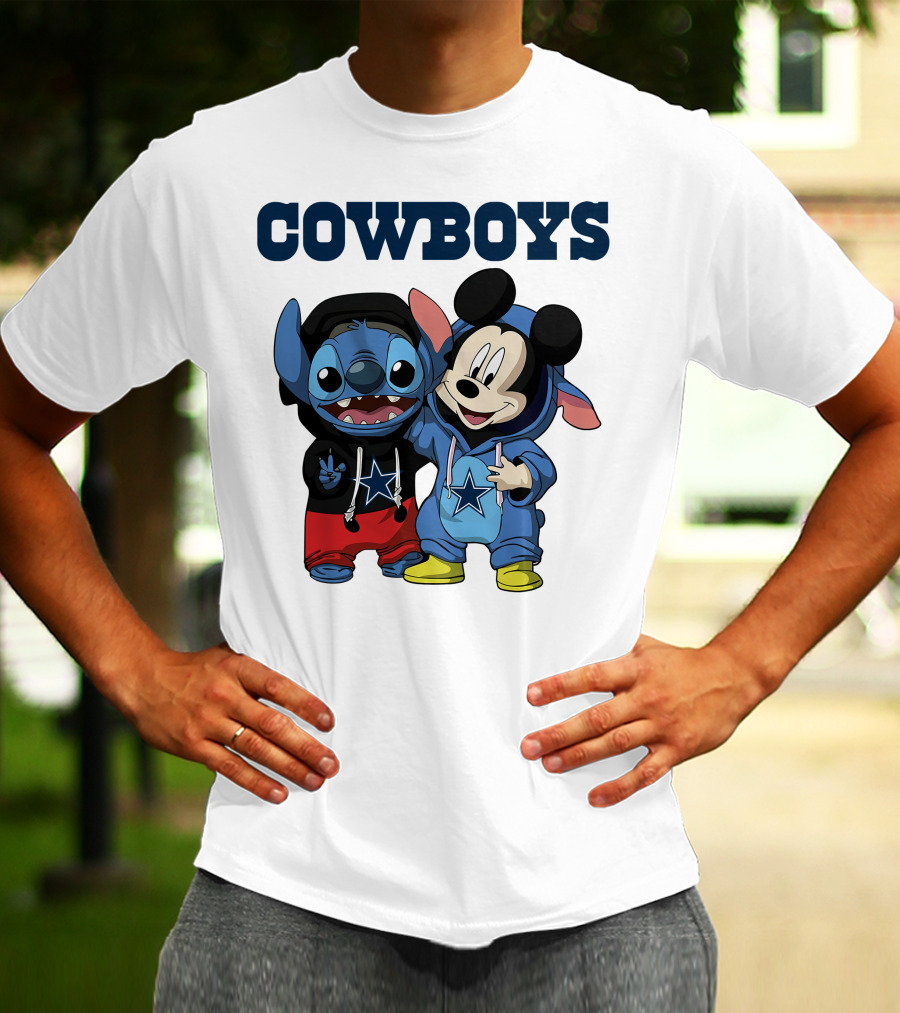 Cowboys Disney Stitch Mickey T-Shirt