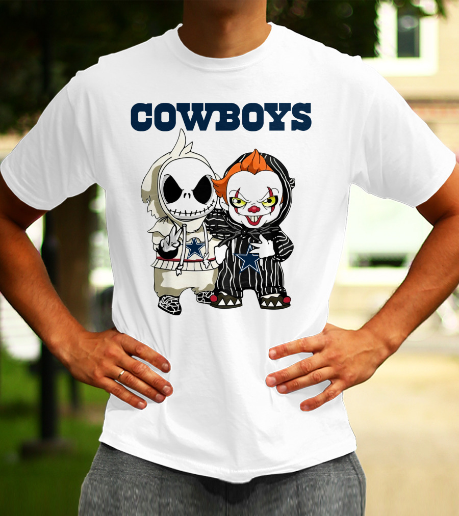 Cowboys Jack Skellington Pennywise With Stars T-Shirt