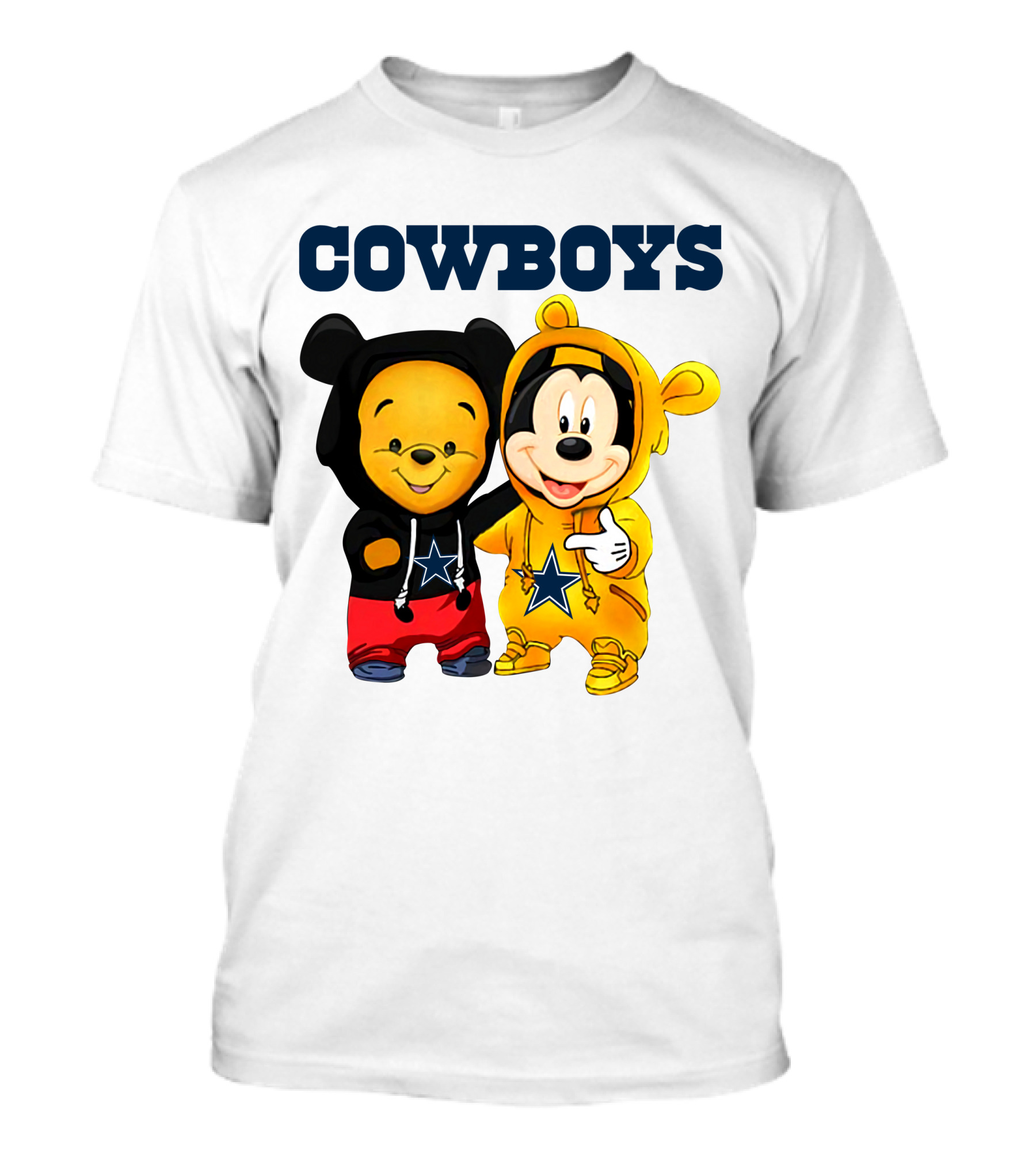 Cowboys Pooh Mickey Stars T-Shirt