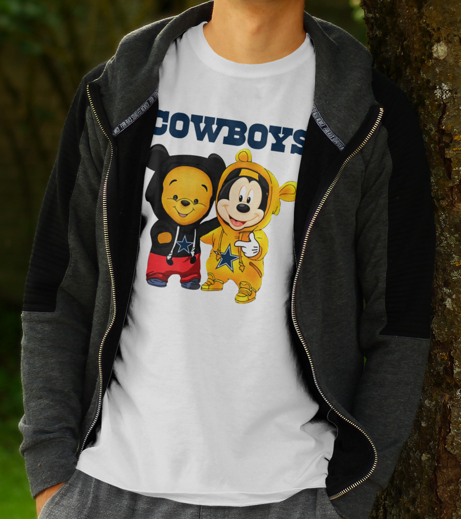 Cowboys Pooh Mickey Stars T-Shirt