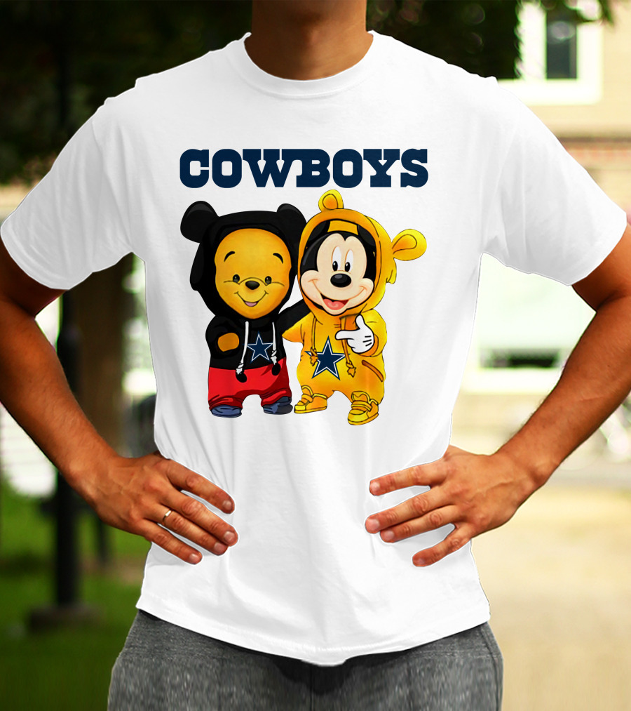 Cowboys Pooh Mickey Stars T-Shirt