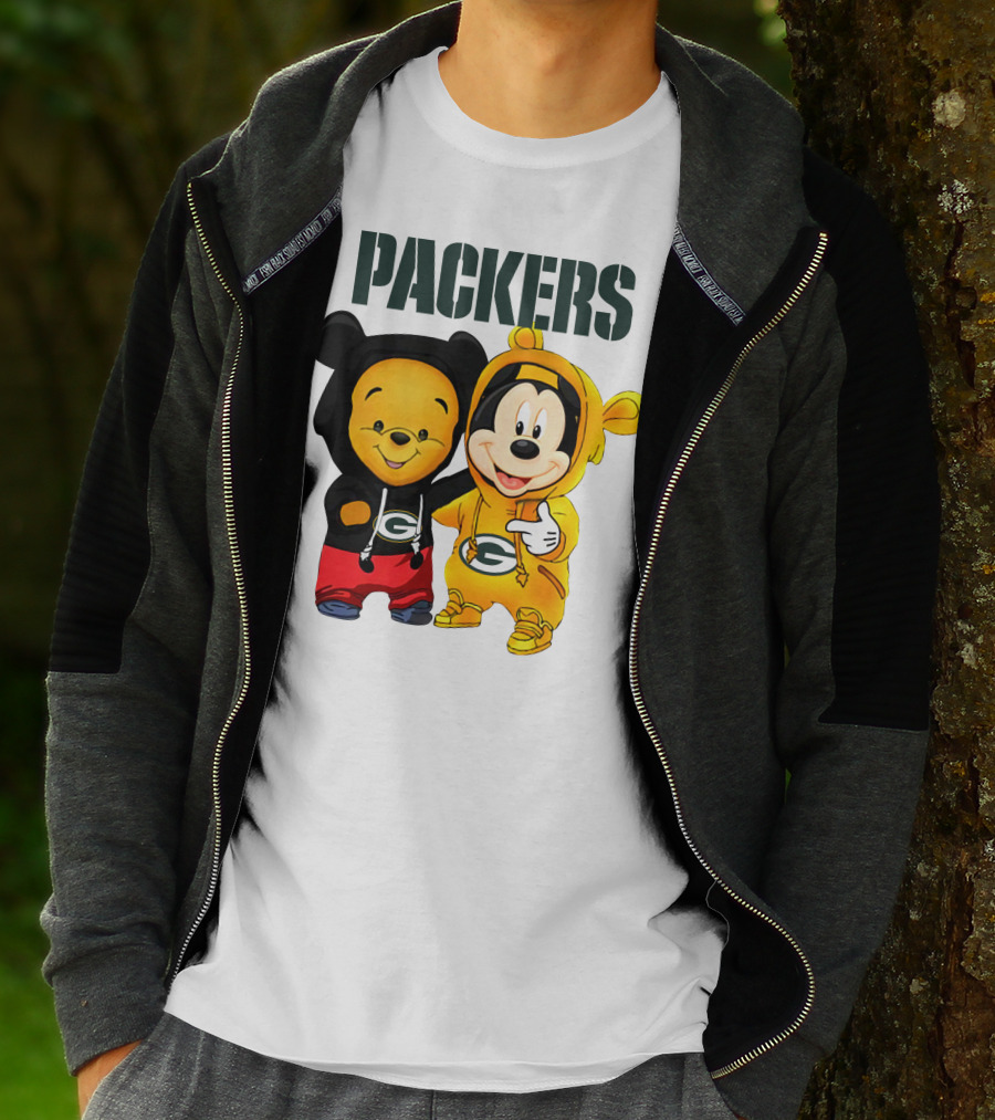 Packers Pooh-Mickey In Team Hoodies T-Shirt