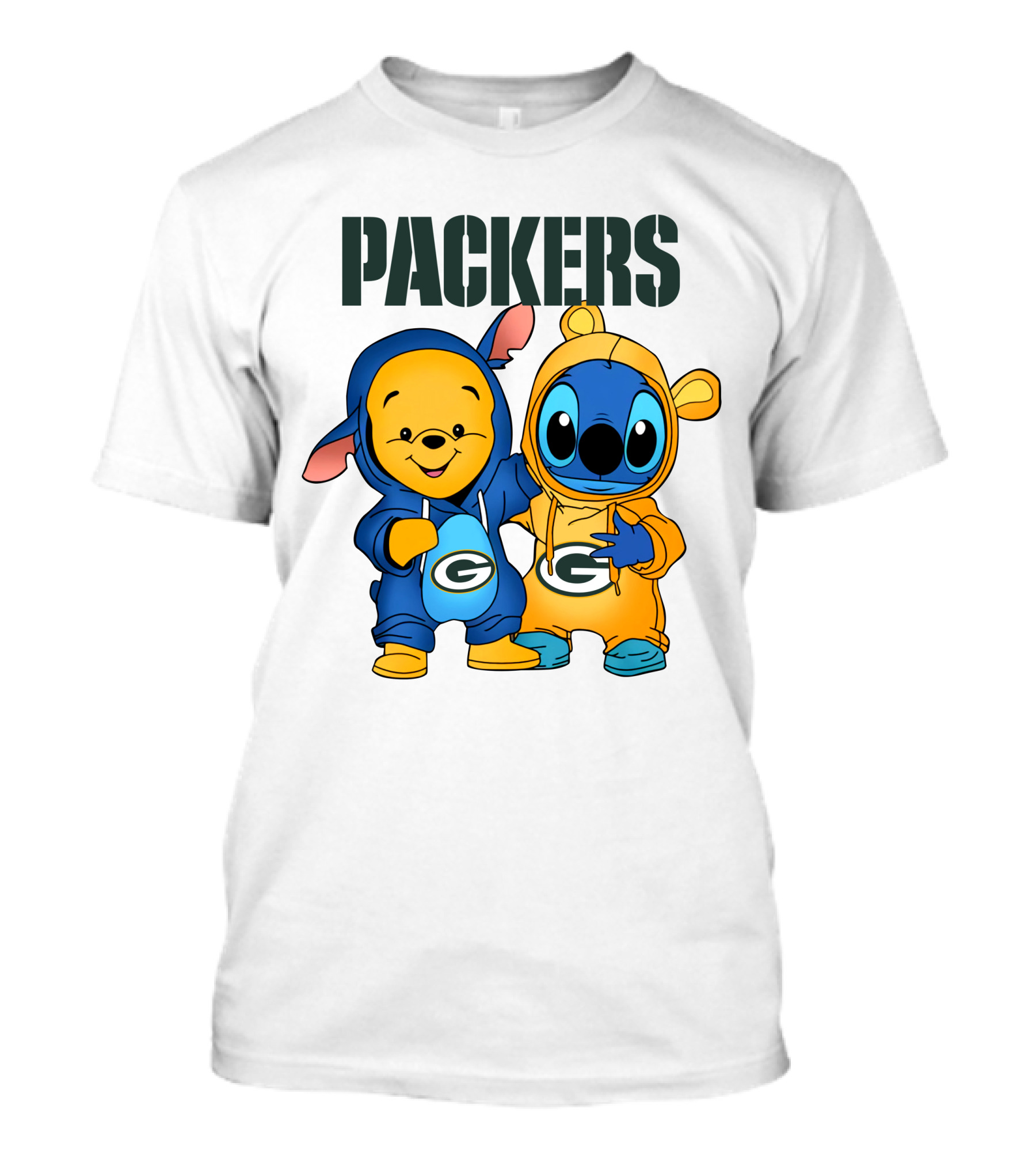 Packers Pooh Stitch Green Bay Collaboration T-Shirt