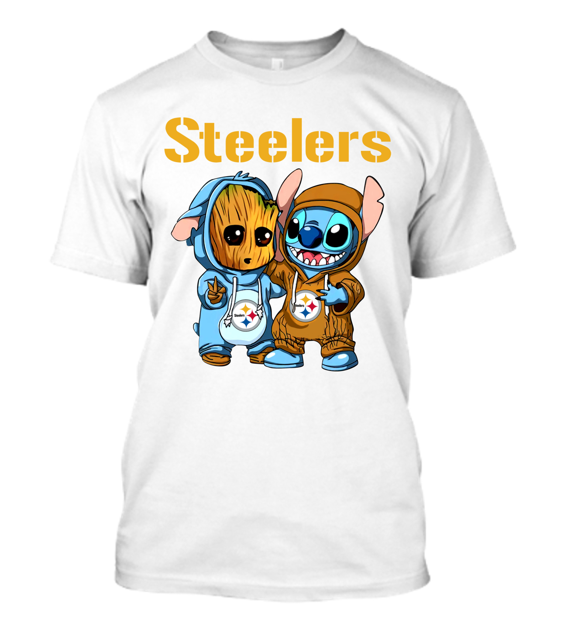 Steelers Groot And Stitch NFL25 Disney T-Shirt