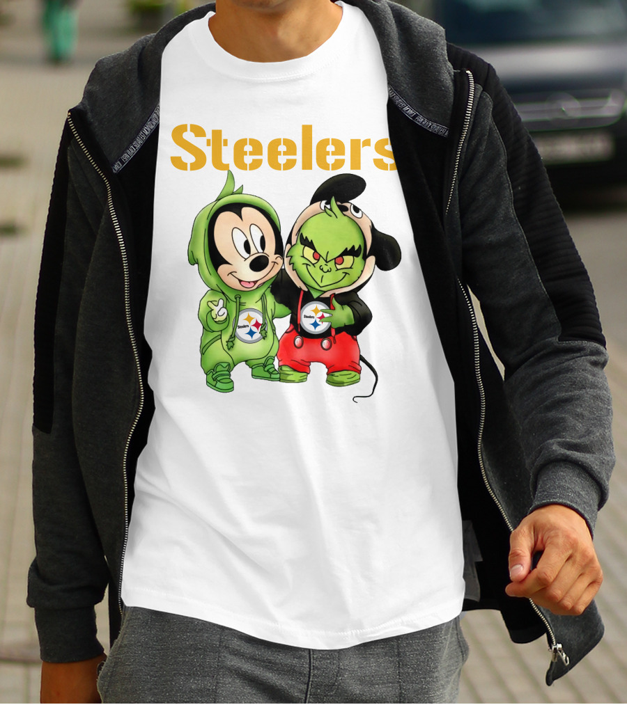 Steelers Mickey And Grinch T-Shirt