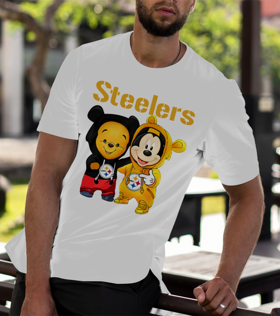 Steelers Pooh Mickey T-Shirt