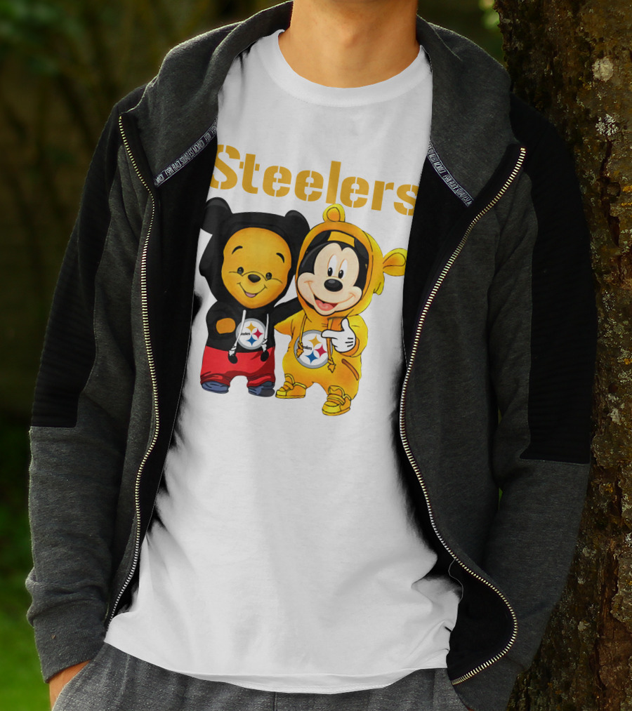 Steelers Pooh Mickey T-Shirt