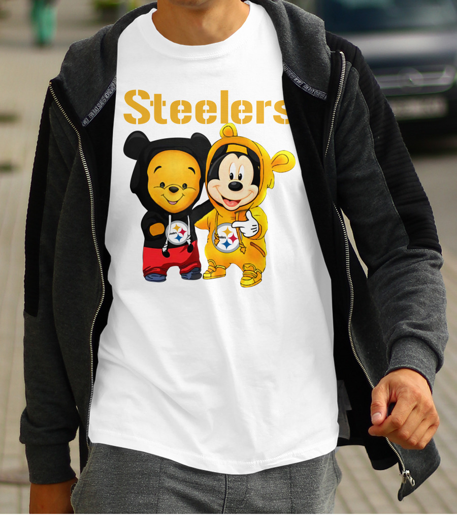 Steelers Pooh Mickey T-Shirt