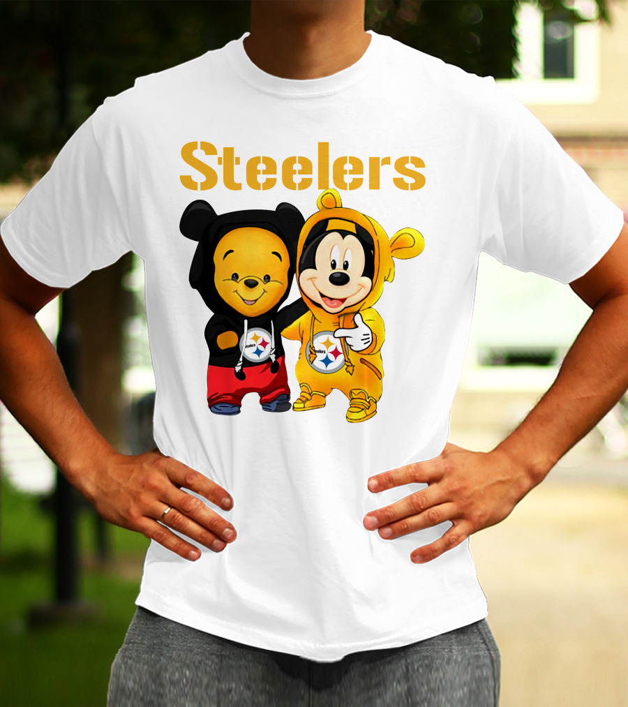 Steelers Pooh Mickey T-Shirt