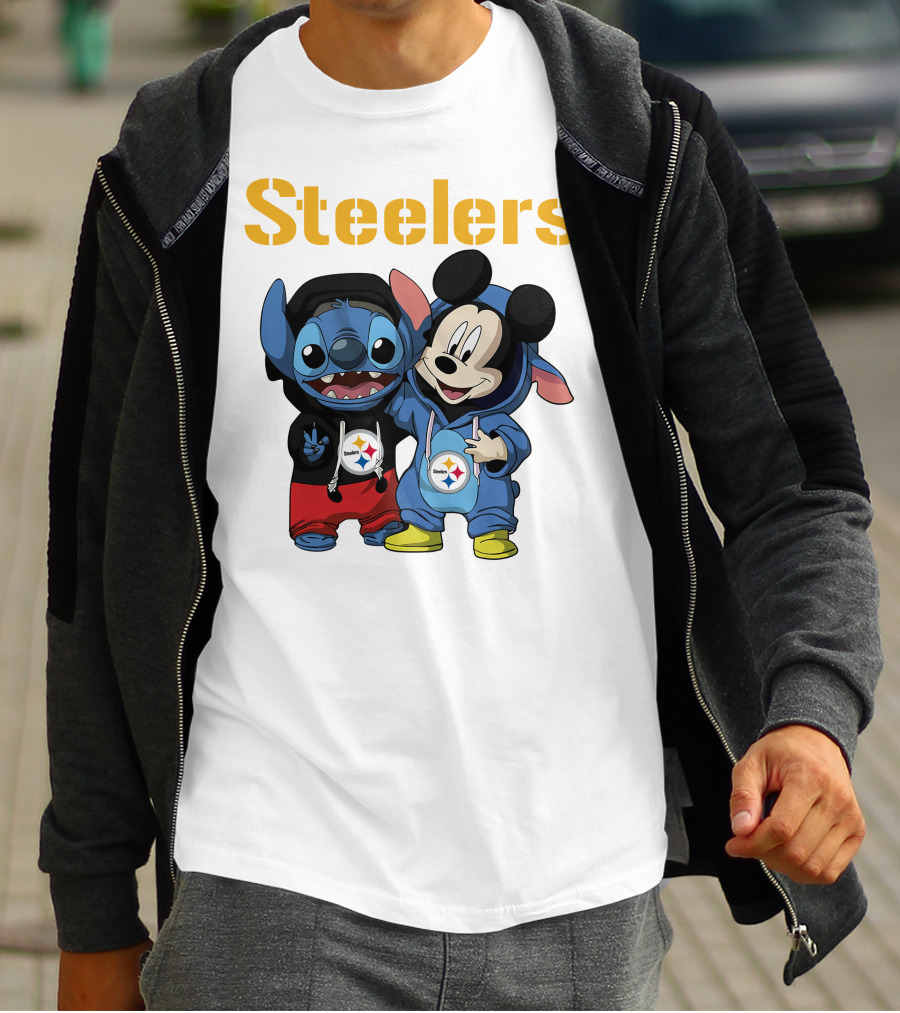Steelers Stitch And Mickey T-Shirt