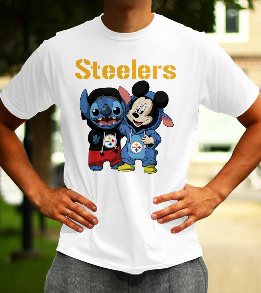 Steelers Stitch And Mickey T-Shirt