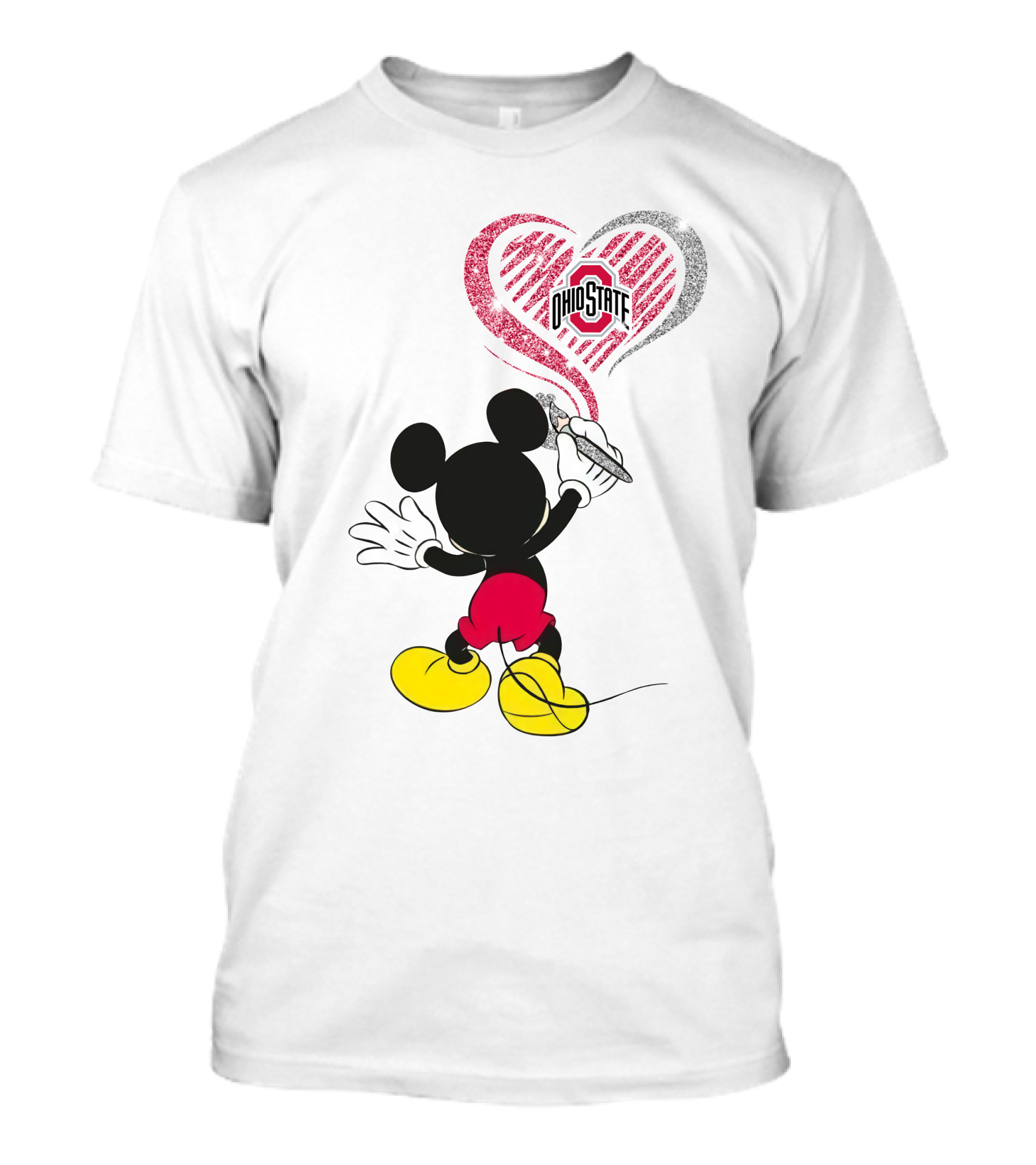 Mickey Mouse Ohio State Heart T-Shirt