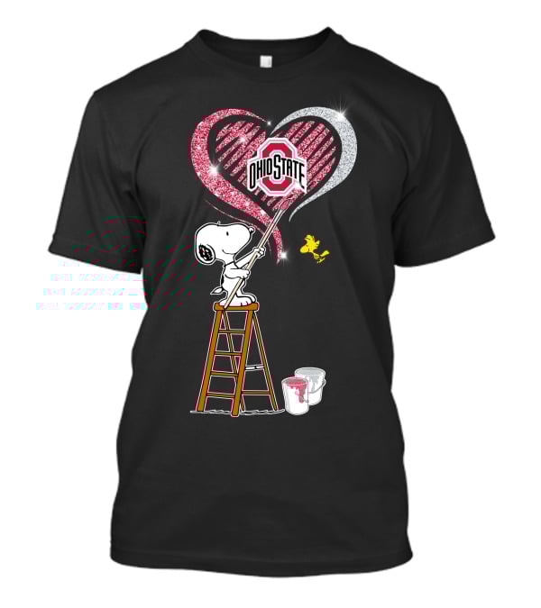 Snoopy Ohio State Heart T-Shirt