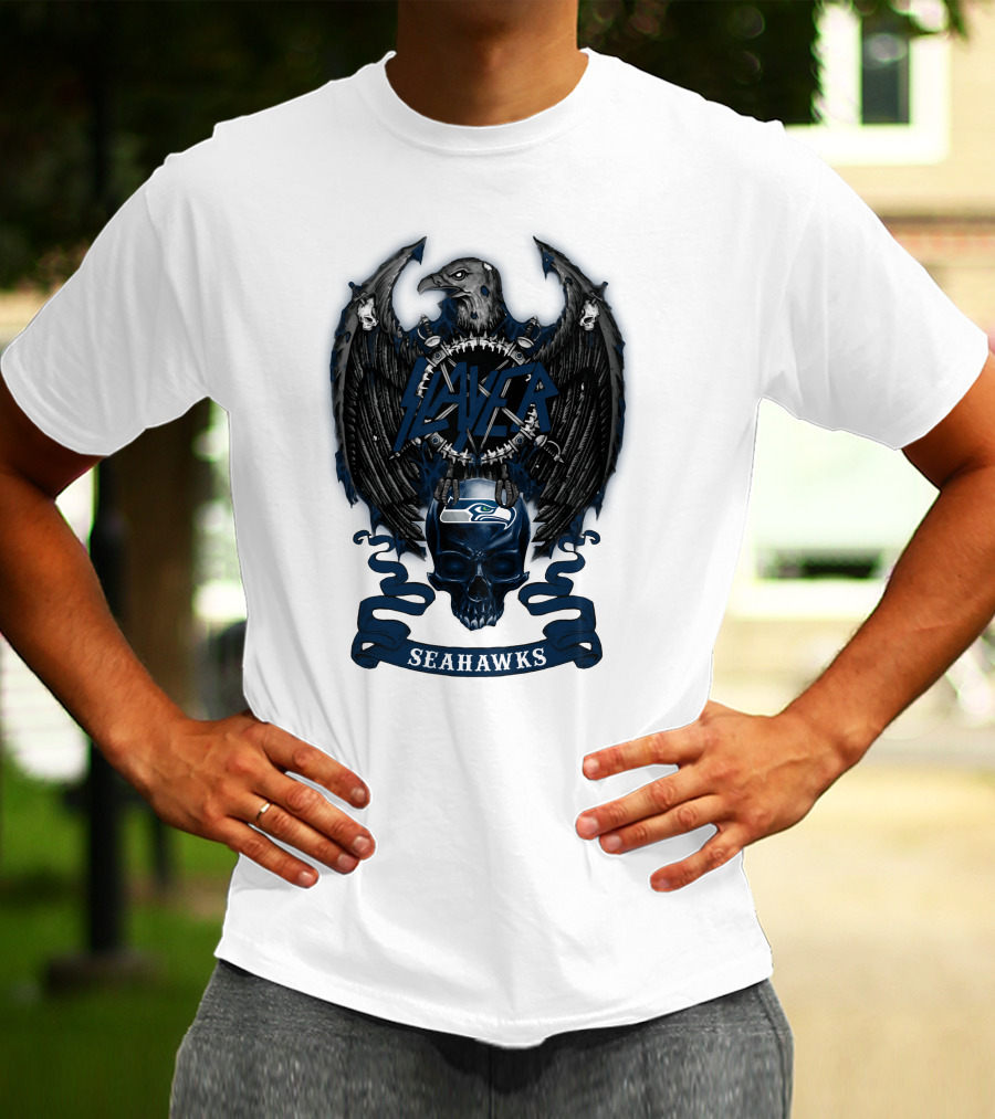 Skull Seahawks Slayer Nfl 29 T-Shirt