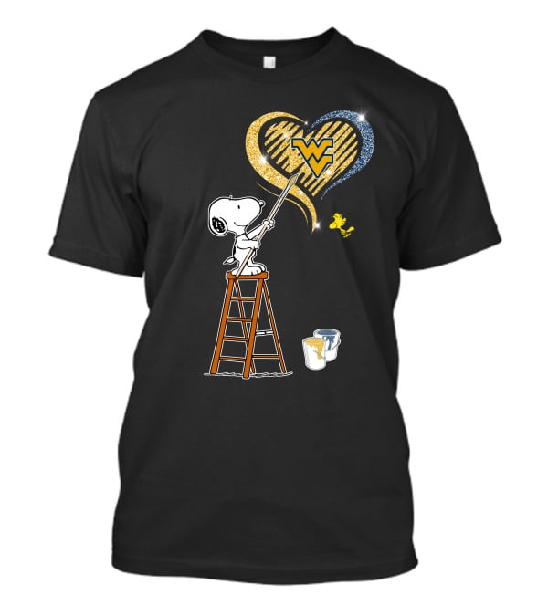 Snoopy Painting West Virginia Heart-Logo Art With Effects T-Shirt