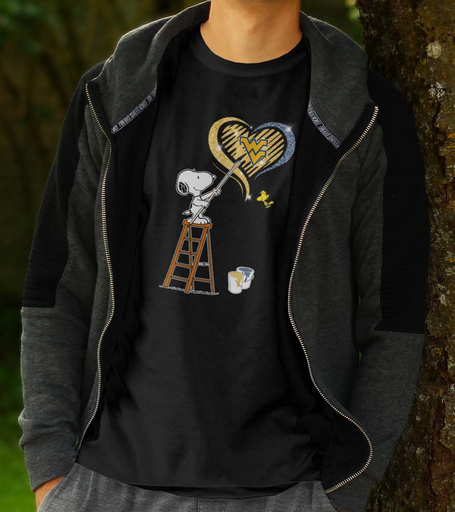 Snoopy Painting West Virginia Heart-Logo Art With Effects T-Shirt