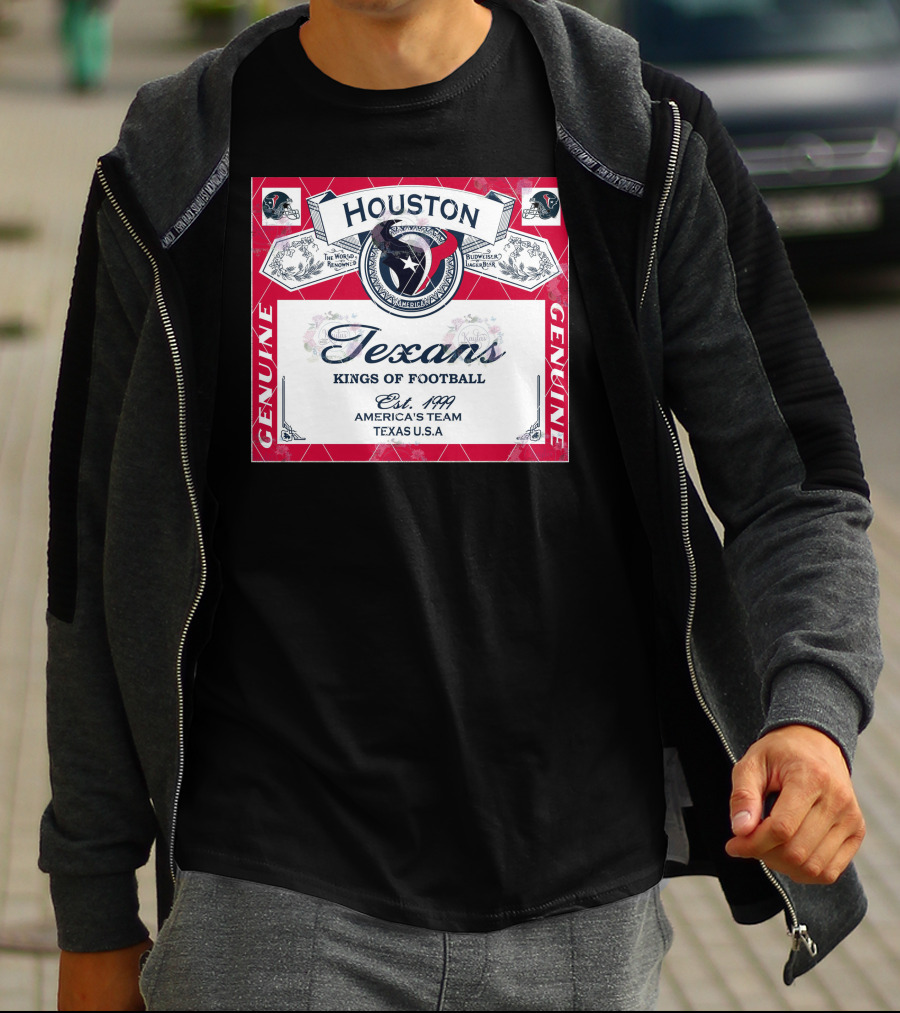 Houston Texans Kings Of Football America's Team Est. 1999 Texas U.S.A Genuine T-Shirt